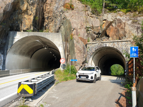 Tronvik Tunnel and Old Tronvik Tunnel western portals