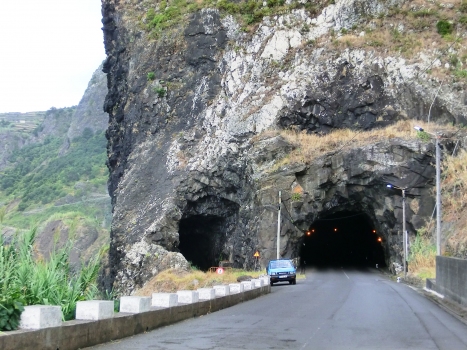 Old and new Fajã da Areia Tunnel western portals