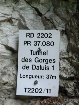 Gorges de Daluis 1 Tunnel southern portal plate