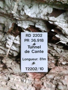 Cante Tunnel northern portal plate