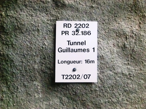Guillaumes 1 Tunnel southern portal plate