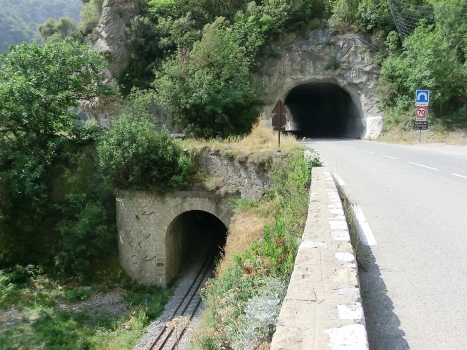 Barre du Pin Tunnel (on the left) and Chaudan Tunnel southern portals