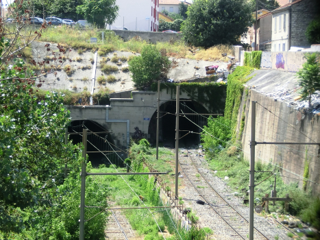 Arenc Tunnel (on the left) and Canet Tunnel eastern portals
