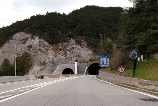 Frejus Tunnel first (on the right) and second tube, french side