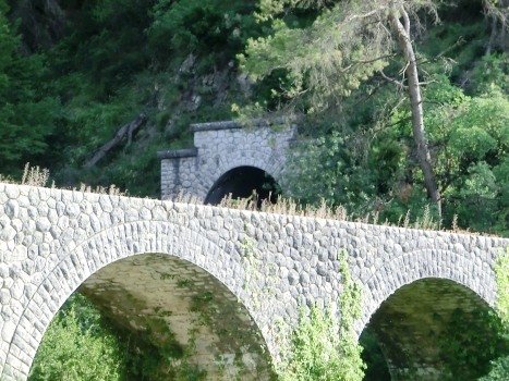 Abandoned Vallon des Morts bridge and Tuhet Tunnel eastern portal