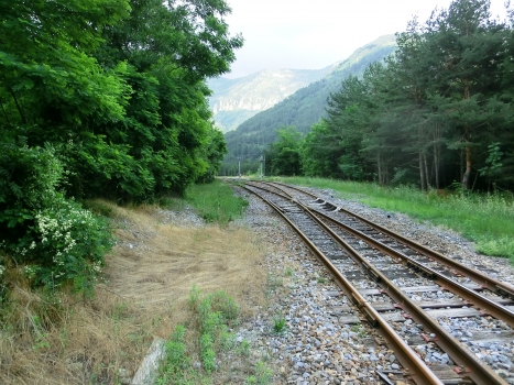 Vievola Station tracks, which basement has been realized with Tenda tunnel muck