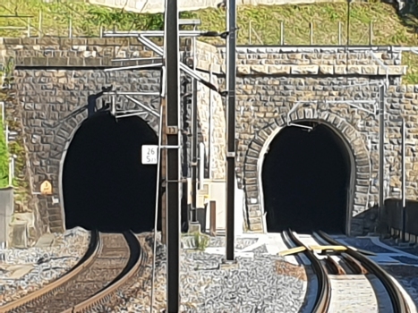 Stutzegg-Axenberg Tunnel (on the left) and Stutzegg Tunnel northern portals