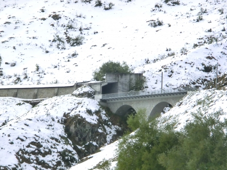 Calmot Tunnel eastern portal and Aua da Val Bridge