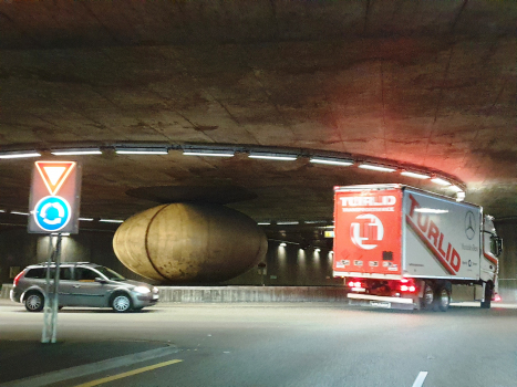 Roundabout between Hamburgstrøm Tunnel and Bragernes Tunnel