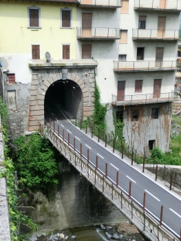Typical Brembilla Tunnel southern portal and Brembilla Bridge