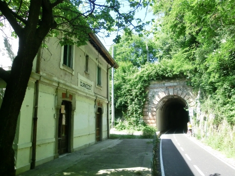 Clanezzo Tunnel southern portal and Clanezzo Station