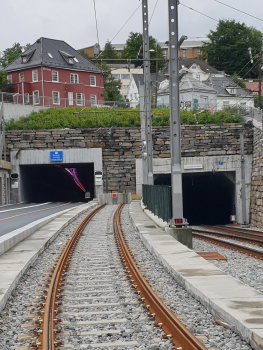 Kronstad bicycle Tunnel and Årstad T2 Tunnel southern portals
