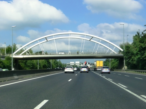 Gasperich Interchange Bridge across A6 Motorway