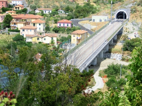 Bardellini Tunnel western portal and Caramagna bridge