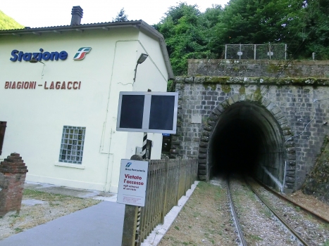 Biagioni Tunnel northern portal and Biagioni-Lagacci Station