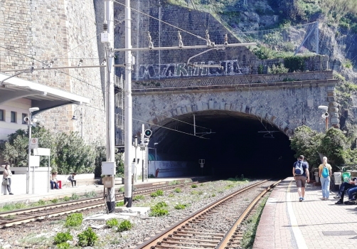 Biassa-Fossola-Riomaggiore and Biassa Tunnels shared western portal