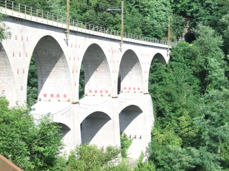 Biscaccia Tunnel western portal at the end of Ceresolo Viaduct