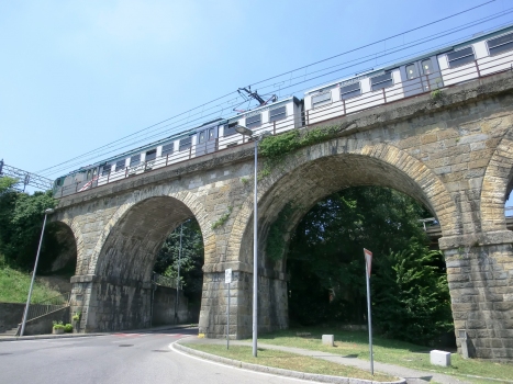Eisenbahnviadukt über den Brembo