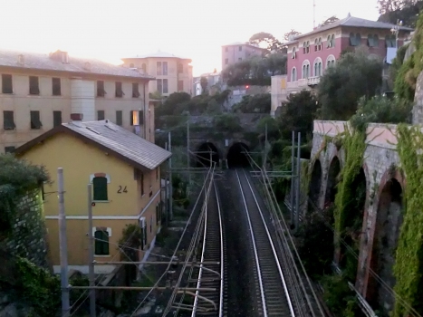 Camogli Tunnel southern portals and Priaro Station