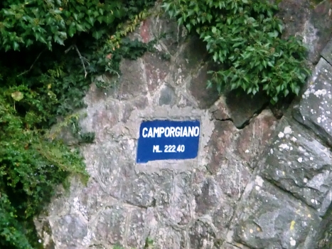Camporgiano Tunnel southern portal plate