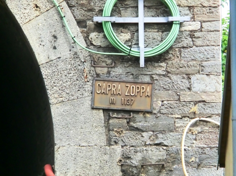 Caprazoppa Tunnel western portal plate