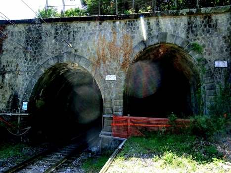Casciano Tunnel northern portal (on the left) and Lancio Tunnel