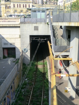 Cristoforo Colombo Tunnel western portal in Genova Piazza Principe underground station
