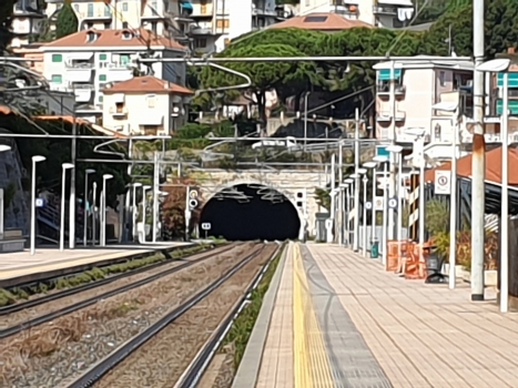 Celle Ligure Station and Costa Tunnel western portal