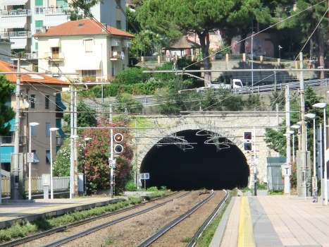 Costa Tunnel western portal from Celle Ligure Station