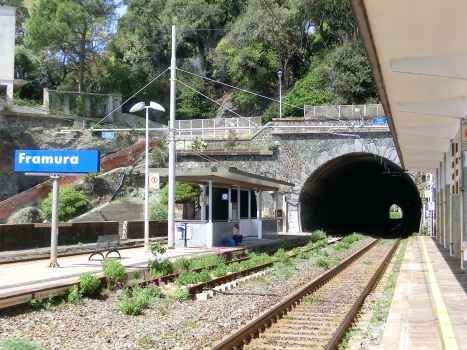 Framura Station and Framura 1 Tunnel southern portals