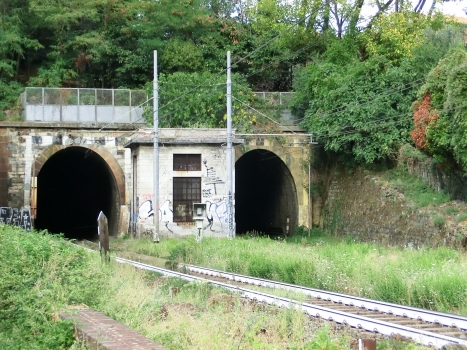 Gaggiola North (on the left) and South Tunnel southern portals