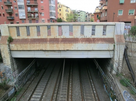 Gianicolo Tunnel and Villa Pamphili Tunnel southern portal