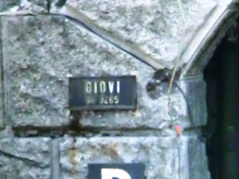 Giovi Railway Tunnel original plate at northern portal