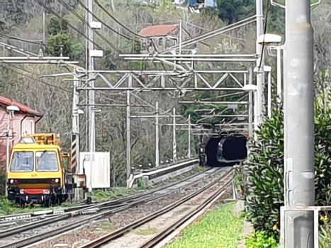 Lauro Tunnel and, on the backyard, Poggio Tunnel southern portals
