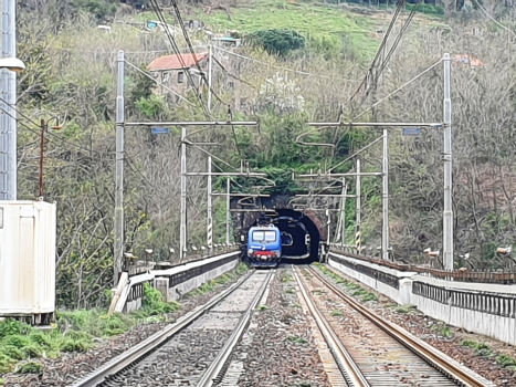 Lauro Tunnel and, in the background, Poggio Tunnel southern portals