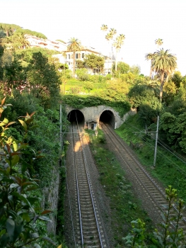 Ligia Tunnel (on the left) and Ligia 1 Tunnel western portals