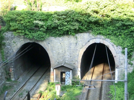 Ligia Tunnel (on the left) and Ligia 1 Tunnel western portals