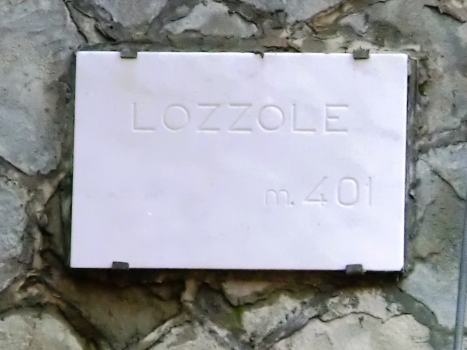 Lozzole Tunnel southern portal plate