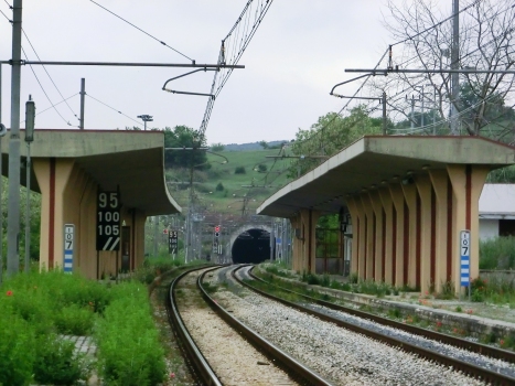 Mascambroni Tunnel southern portal and Vitulano-Foglianise Station