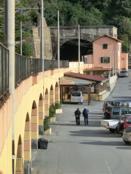 Monterosso Viaduct: Monterosso Viaduct and, at the end, Monterosso Ruvano north and south Tunnel shared northern portal