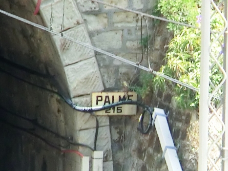 Delle Palme Tunnel western portal plate