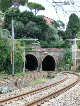 Quattrocchi De Franchi Tunnel (on the left) and Quattrocchi Tunnel western portals