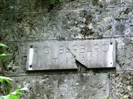 Rio Barbaro Tunnel western portal plate