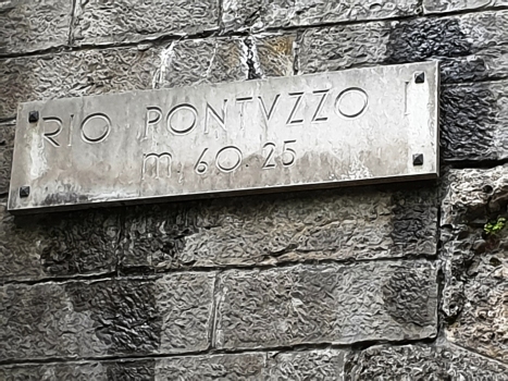 Rio Pontuzzo I Tunnel northern portal plate