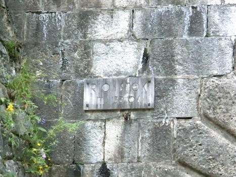 Rio Stok Tunnel southern portal plate