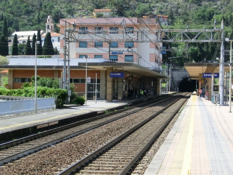 Levanto Station and Rossola Tunnel eastern portal
