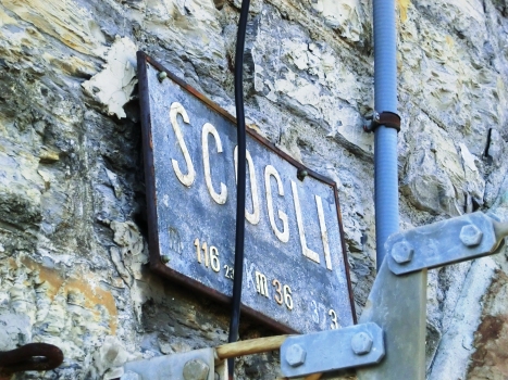 Scogli Tunnel southern portal plate