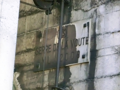 Serre la Voute South (even track) Tunnel eastern portal plate