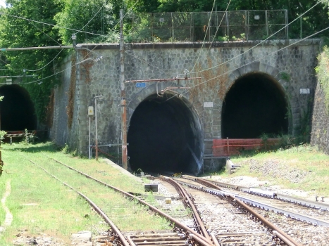 (From left to right) Sicurezza Tunnel, Casciano Tunnel northern portal and Lancio Tunnel at Corbezzi Station