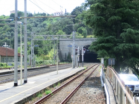Tanon Tunnel northern portal from Varazze Station